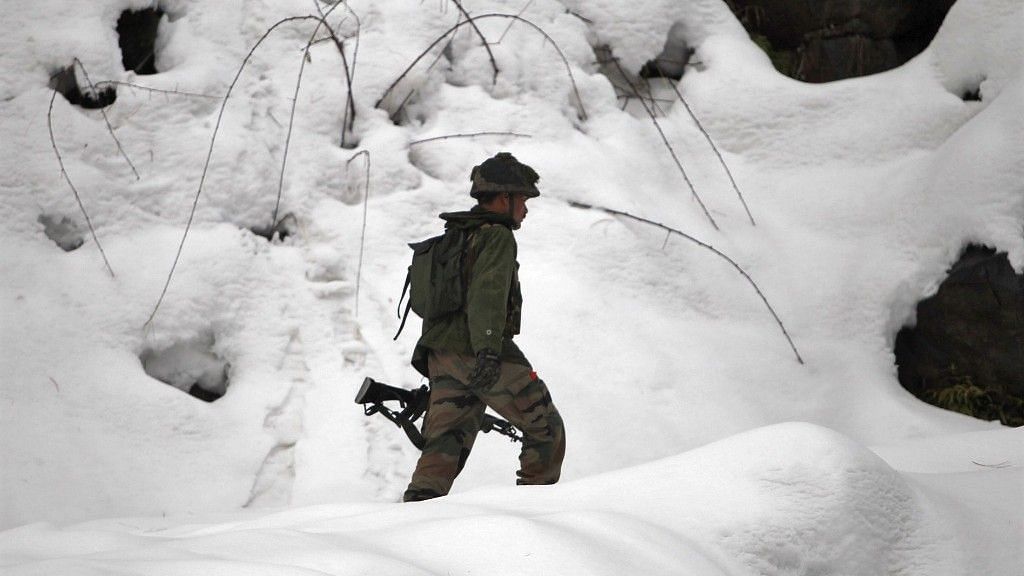 An Indian Army soldier near the Line of Control. Image used for representational purposes.&nbsp;