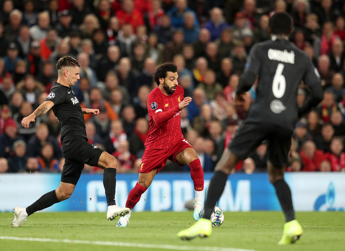 Trailing 3-0 after 36 minutes following goals by Sadio Mane, Andrew Robertson and Salah, Salzburg stunned Liverpool.