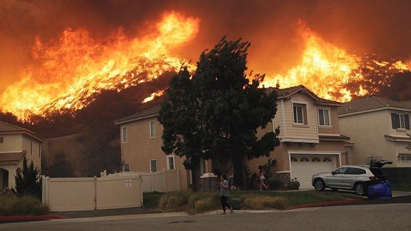 The wildfire in Los Angeles.&nbsp;