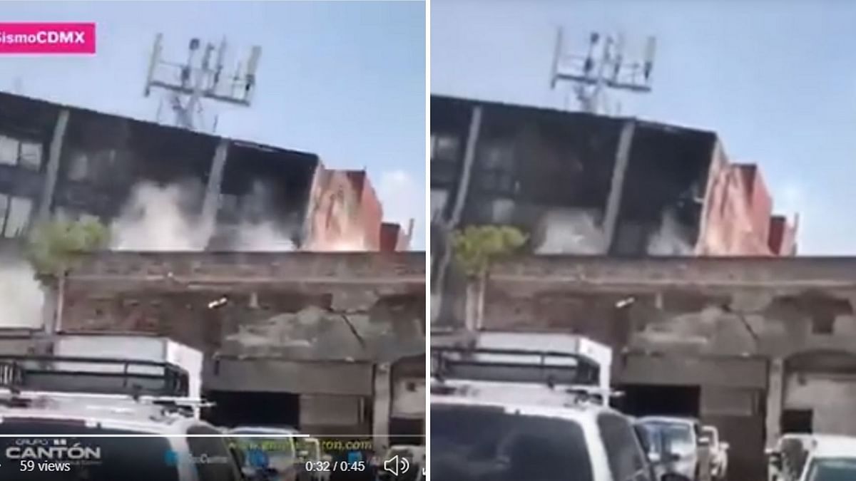 The video is of an earthquake which hit Mexico on 19 September 2017. It was reportedly the deadliest in 30 years.