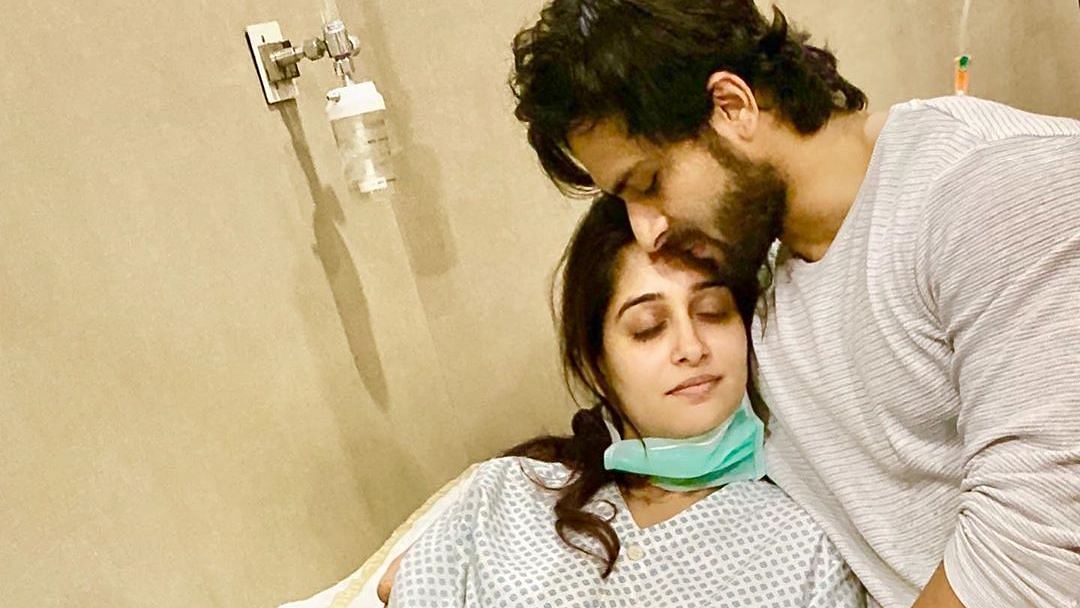 Dipika Kakar with her husband and actor Shoaib Ibrahim in hospital