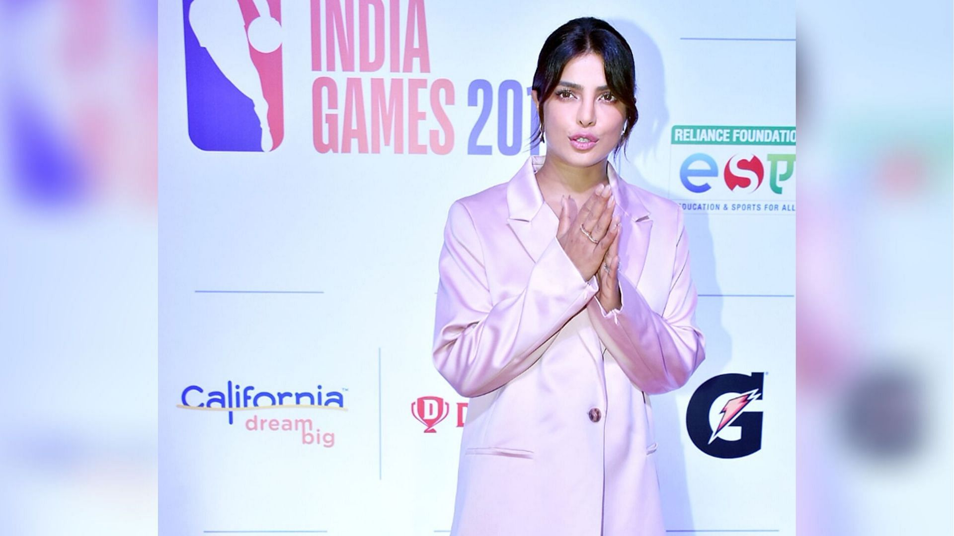 Priyanka Chopra walks the NBA India Games red carpet.