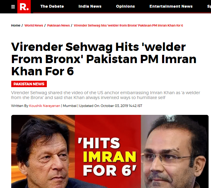 It can be clearly heard that the anchor had said that Imran Khan sounds like a “voter” from the Bronx.