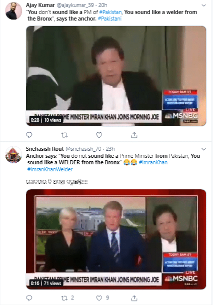 It can be clearly heard that the anchor had said that Imran Khan sounds like a “voter” from the Bronx.