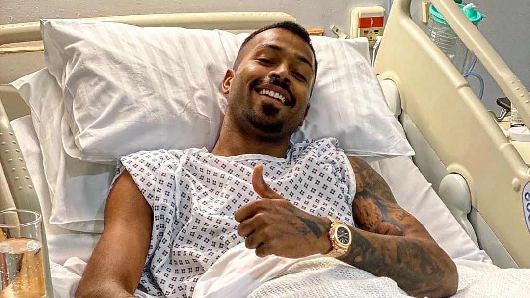 Hardik Pandya posted a picture after undergoing a successful back surgery in London.