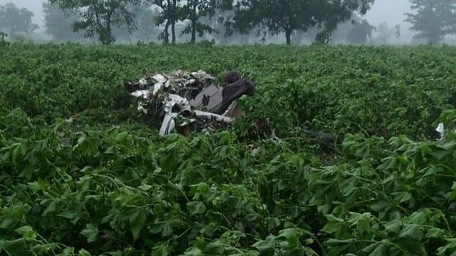 A resident of the village said it was raining heavily when the trainer aircraft crashed.&nbsp;