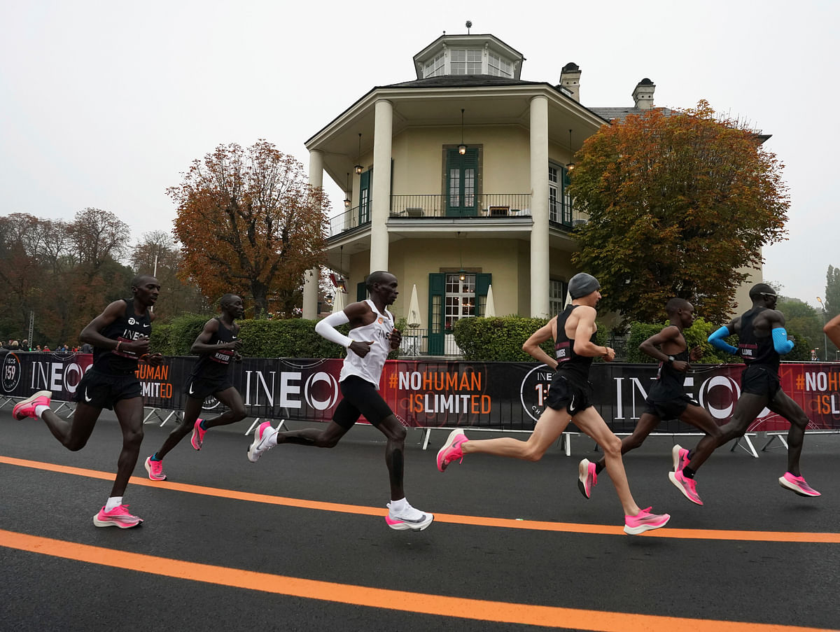 Eliud Kipchoge has become the first athlete to run a marathon in less than two hours.