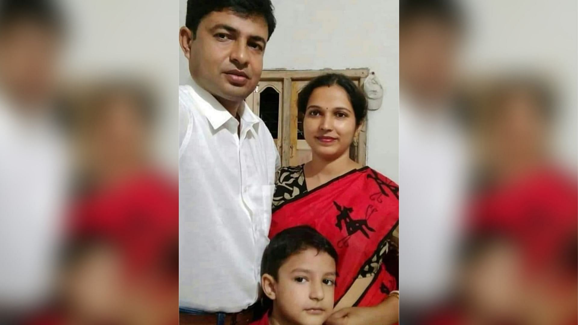 Bondhu Gopal Pal, his wife and his 8-year-old son.