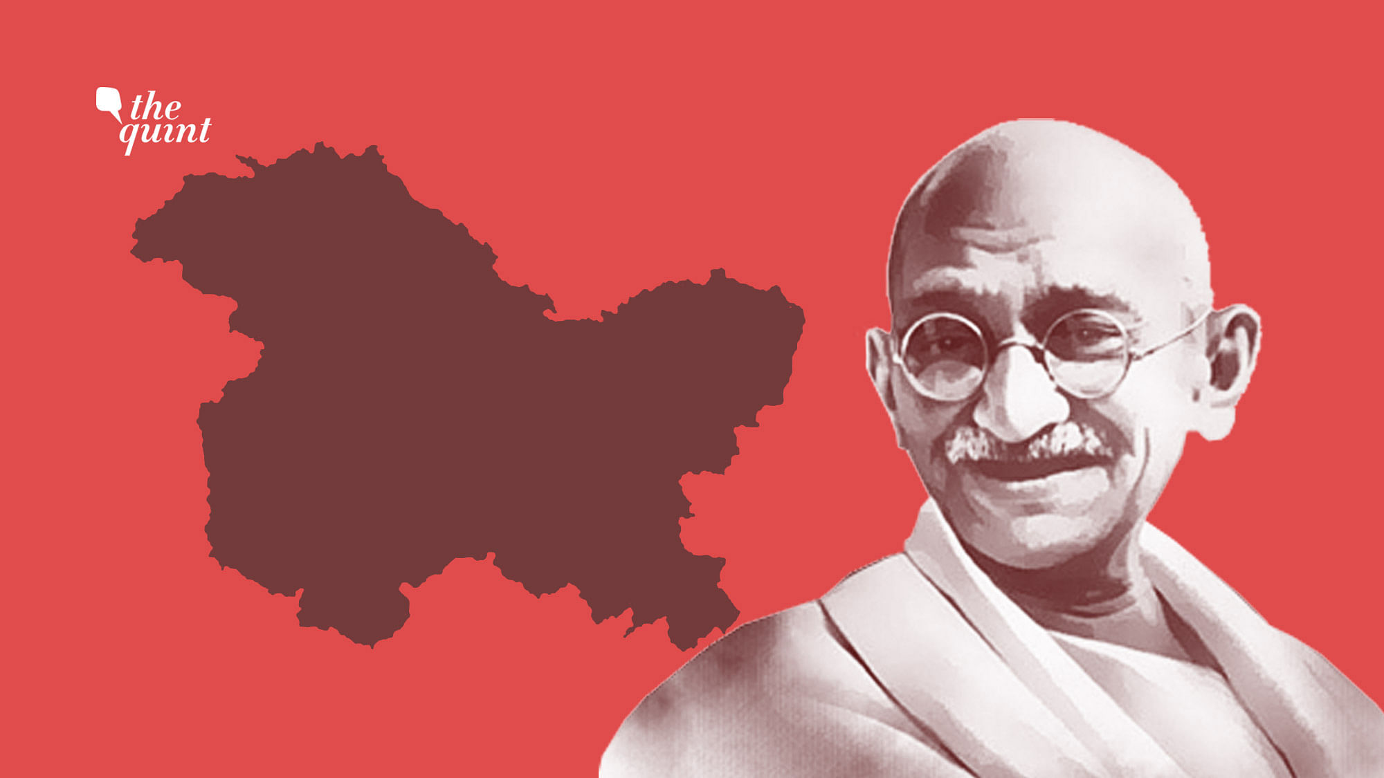 Image of Gandhi and Kashmir map used for representational purposes.