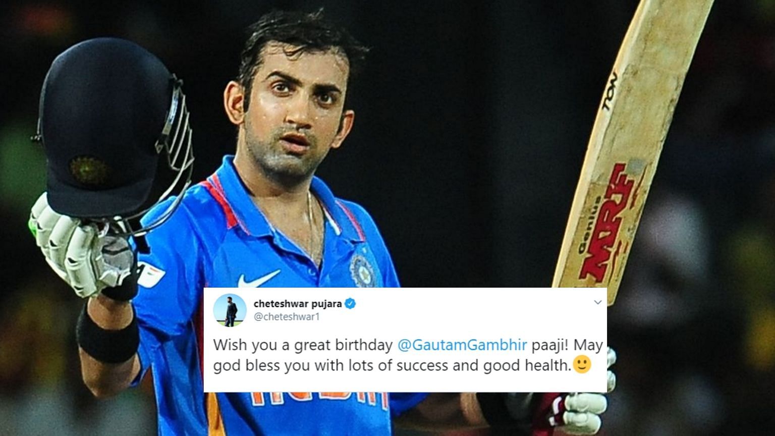 Former India opener Gautam Gambhir turned 38 on Monday, 14 October, and wishes poured in from the cricket fraternity for the left-hander