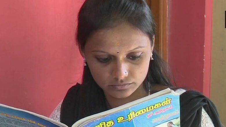 Premalatha Tamilselvan, a 21-year-old law aspirant from Madurai.