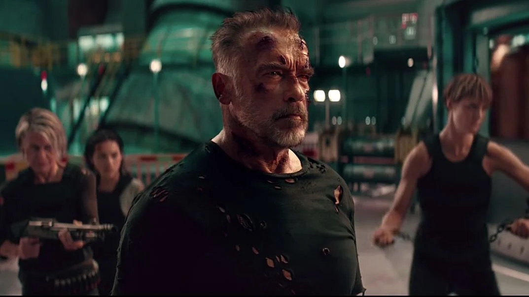 Arnold Schwarzenegger as Carl in <i>Terminator: Dark Fate.</i>