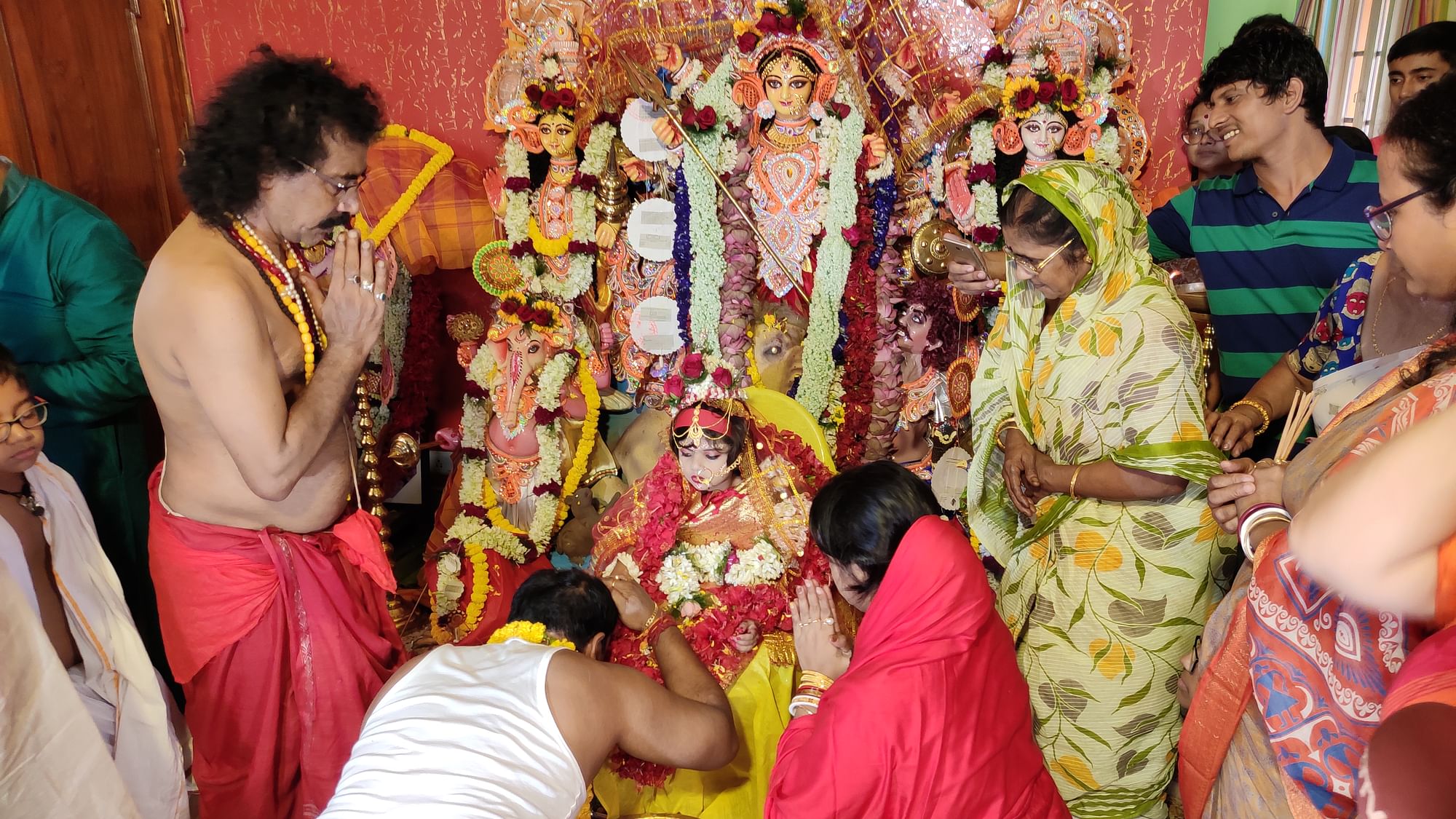 Traditionally, Kumari Pujo is the worship of girls who have not yet attained puberty as the Goddess on Mahashtami on the second day of Durga Puja.