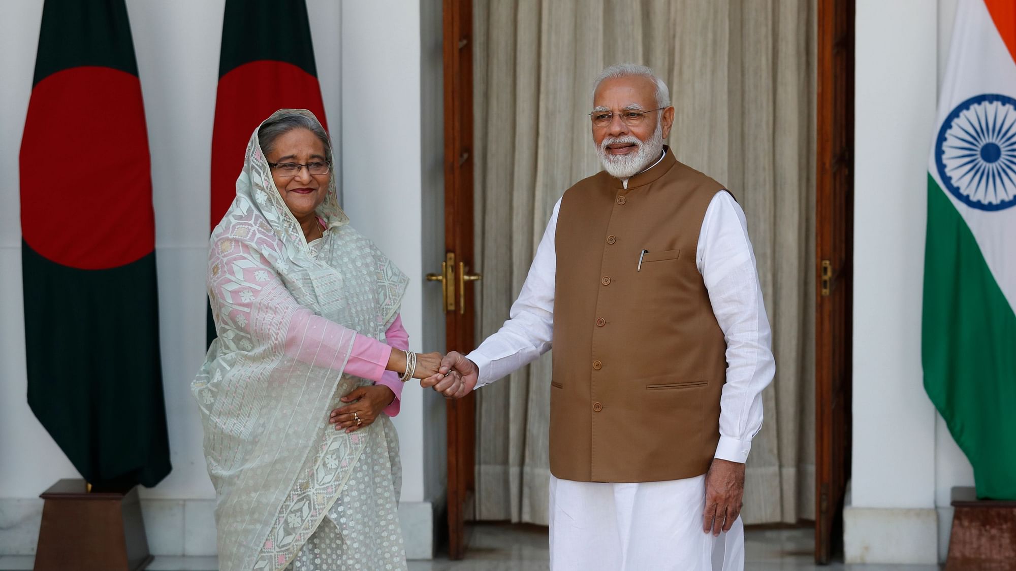 Bangladesh Prime Minister Sheikh Hasina met Prime Minister Narendra Modi.