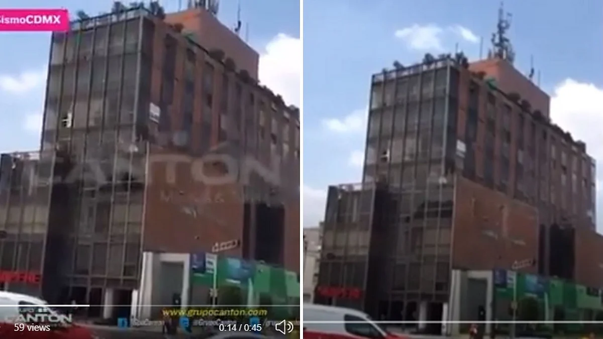 The image on the left shows the video which is viral now while the one on the right shows the visuals carried by Heraldo TV. 