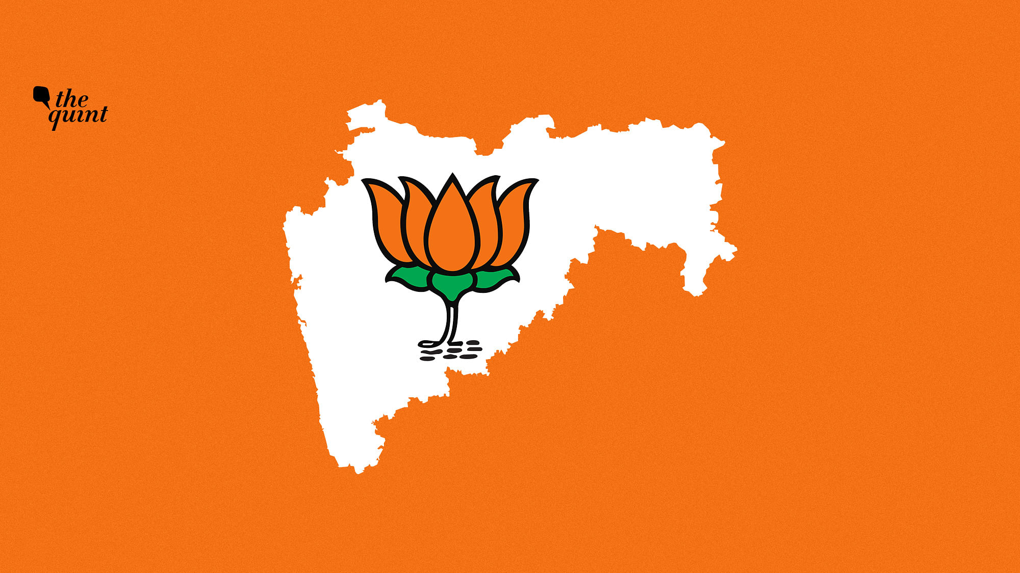 Image of Maharashtra map &amp; BJP symbol used for representational purposes.