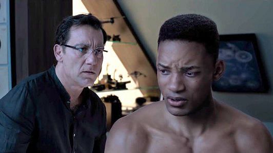 Shot of Clive Owen and younger version of Will Smith from <i>Gemini Man.</i>