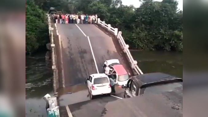 A 60-feet-long bridge collapsed in Gujarat’s Junagadh district.