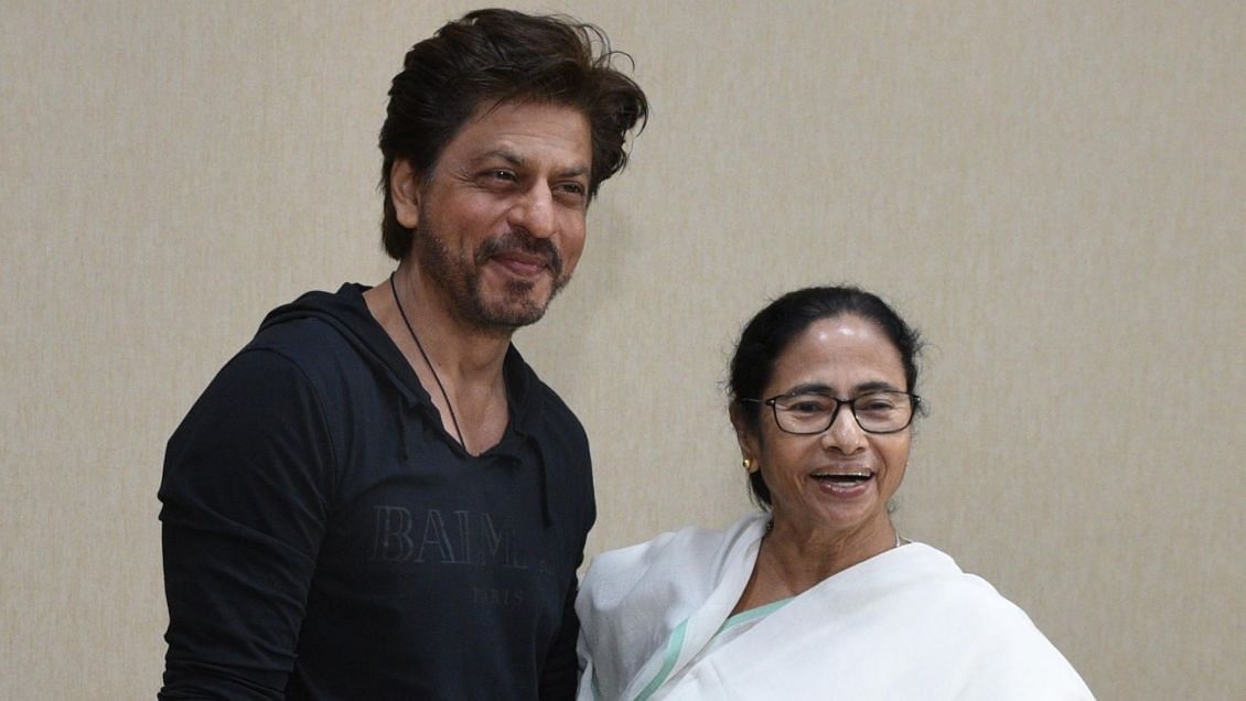 Shah Rukh Khan with West Bengal Chief Minister Mamata Banerjee.