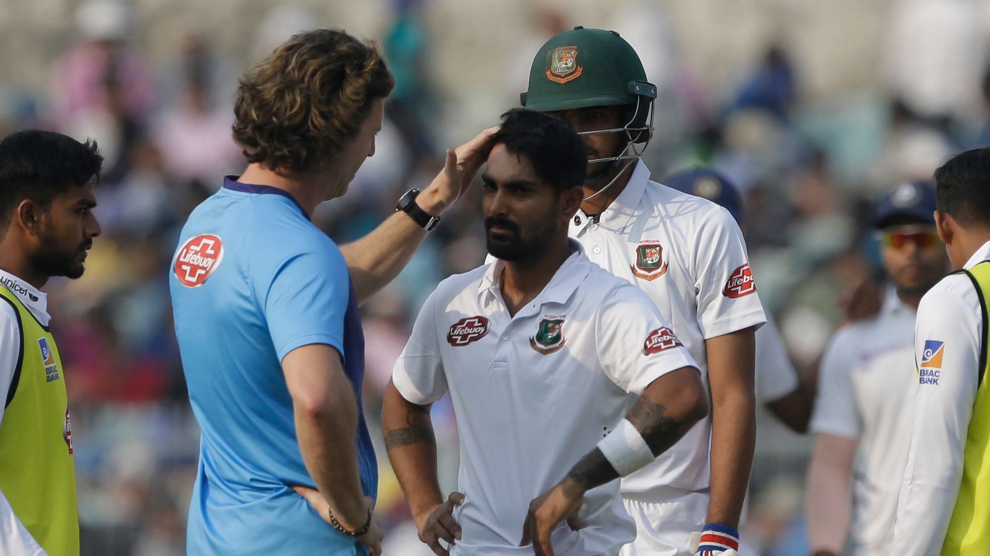 Bangladesh’s Mehidy Hasan and Taijul Islam were named concussion substitutes for Liton Das and Nayeem Hasan.
