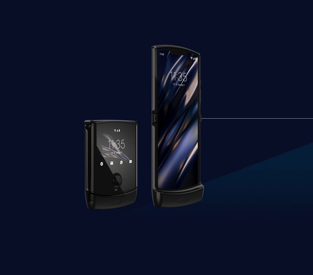 The new Moto Razr flip-phone offers a 6.18-inch foldable display.