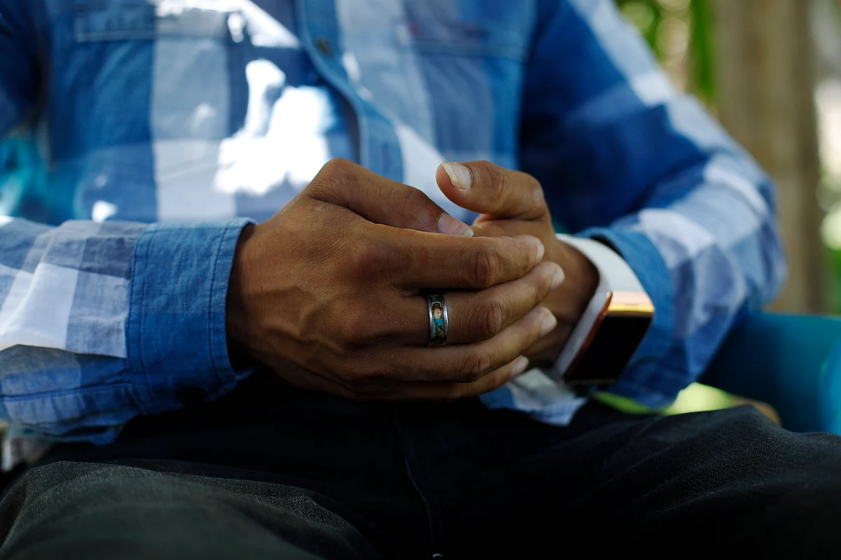 In this 23 August 2019, photo, a Honduran father talks during an interview in Comayagua, Honduras about being separated from his 3-year-old daughter at the border after traveling for weeks to seek asylum in the US. Now she won’t even look at him.