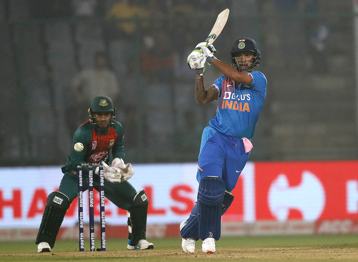 Shikhar Dhawan scored at a slow pace, managing just 41 off 42 balls.