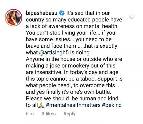 Bipasha Supports ‘BB 13’ Contestant Arti Singh on Mental Health