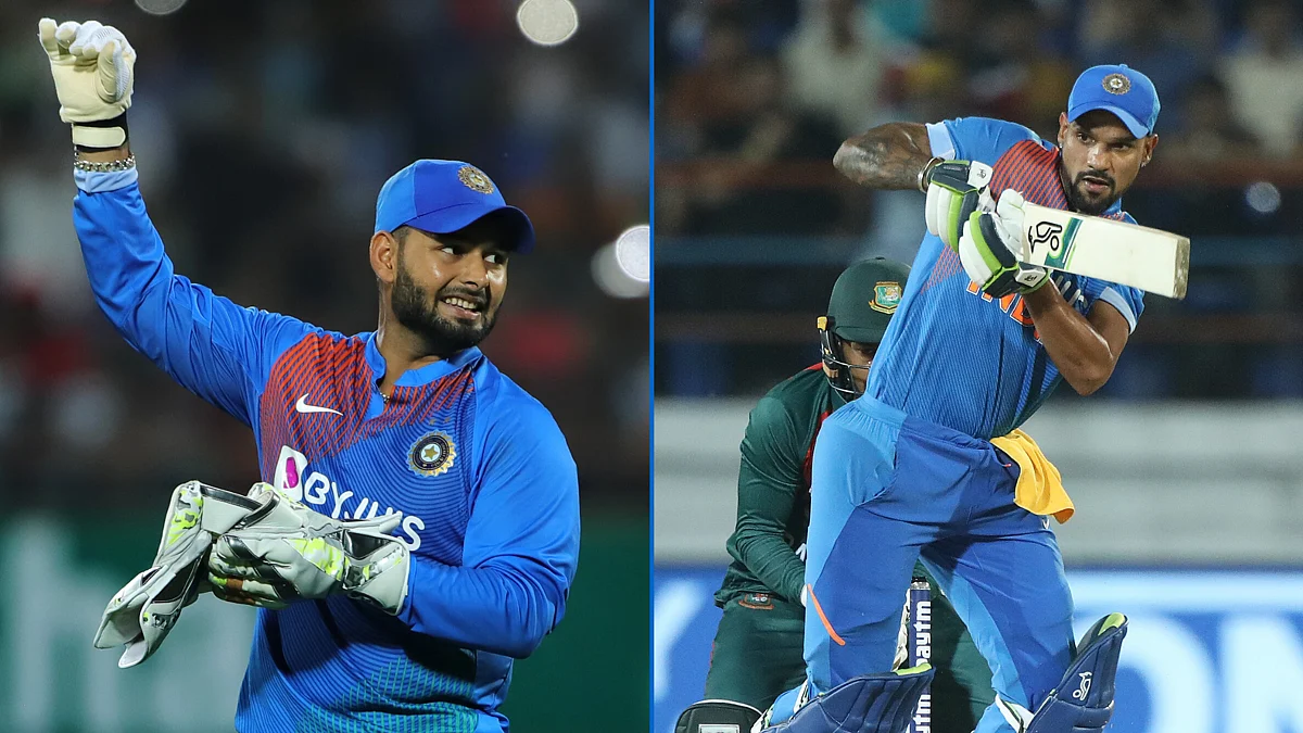 Both Rishabh Pant (left) and Shikhar Dhawan have struggled in the series in the first two T20Is.