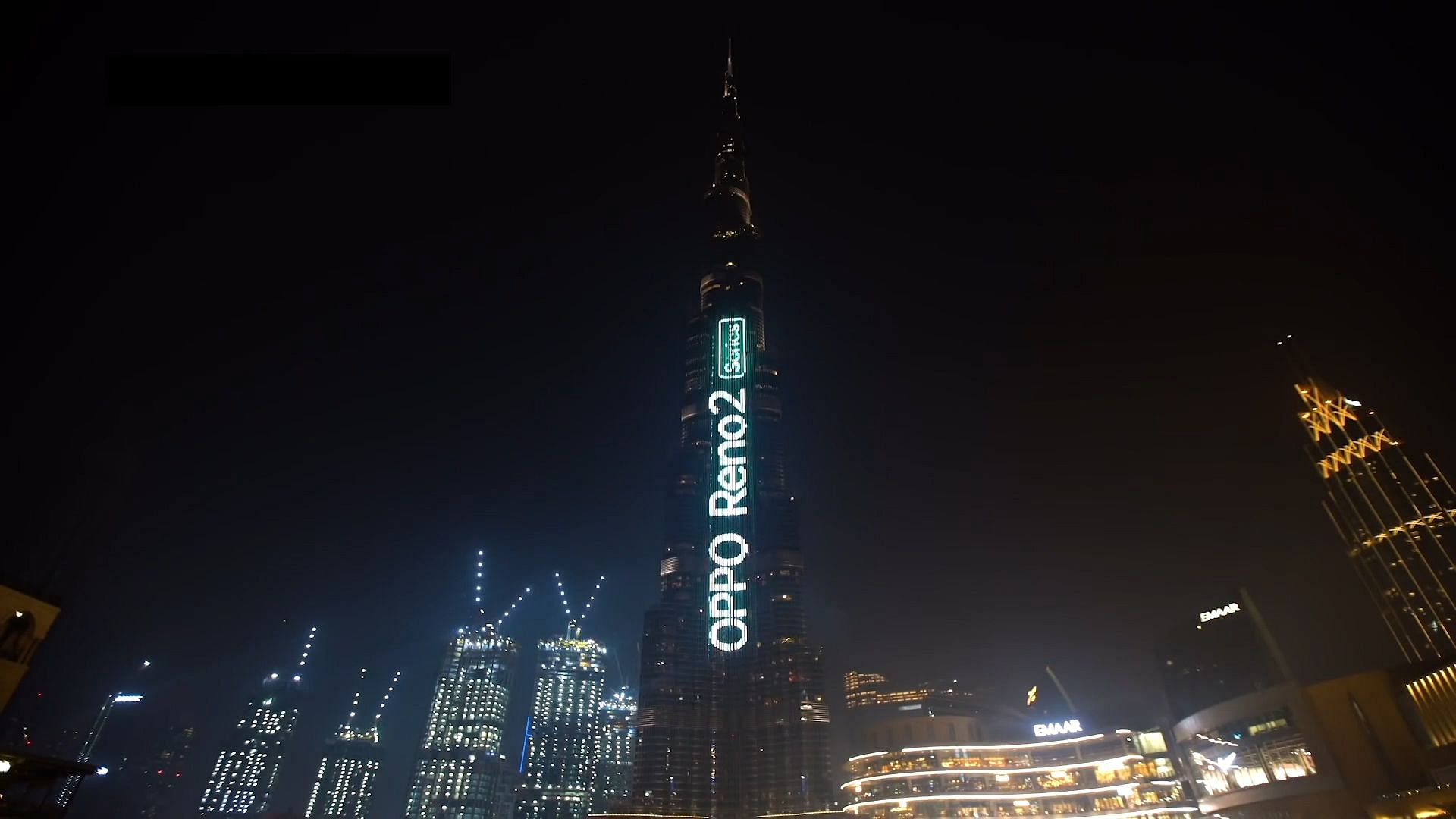 Burj Khalifa lights up for OPPO Reno2