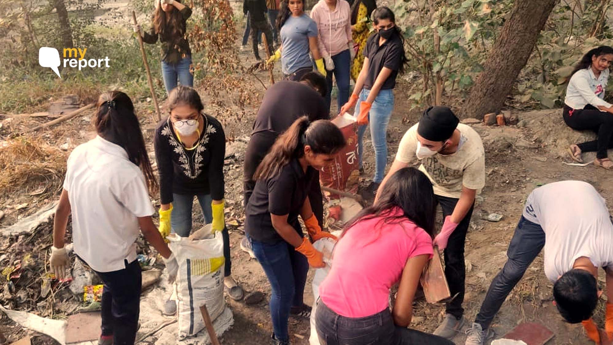 Citizens get together to clean Sector 18, Rohini.