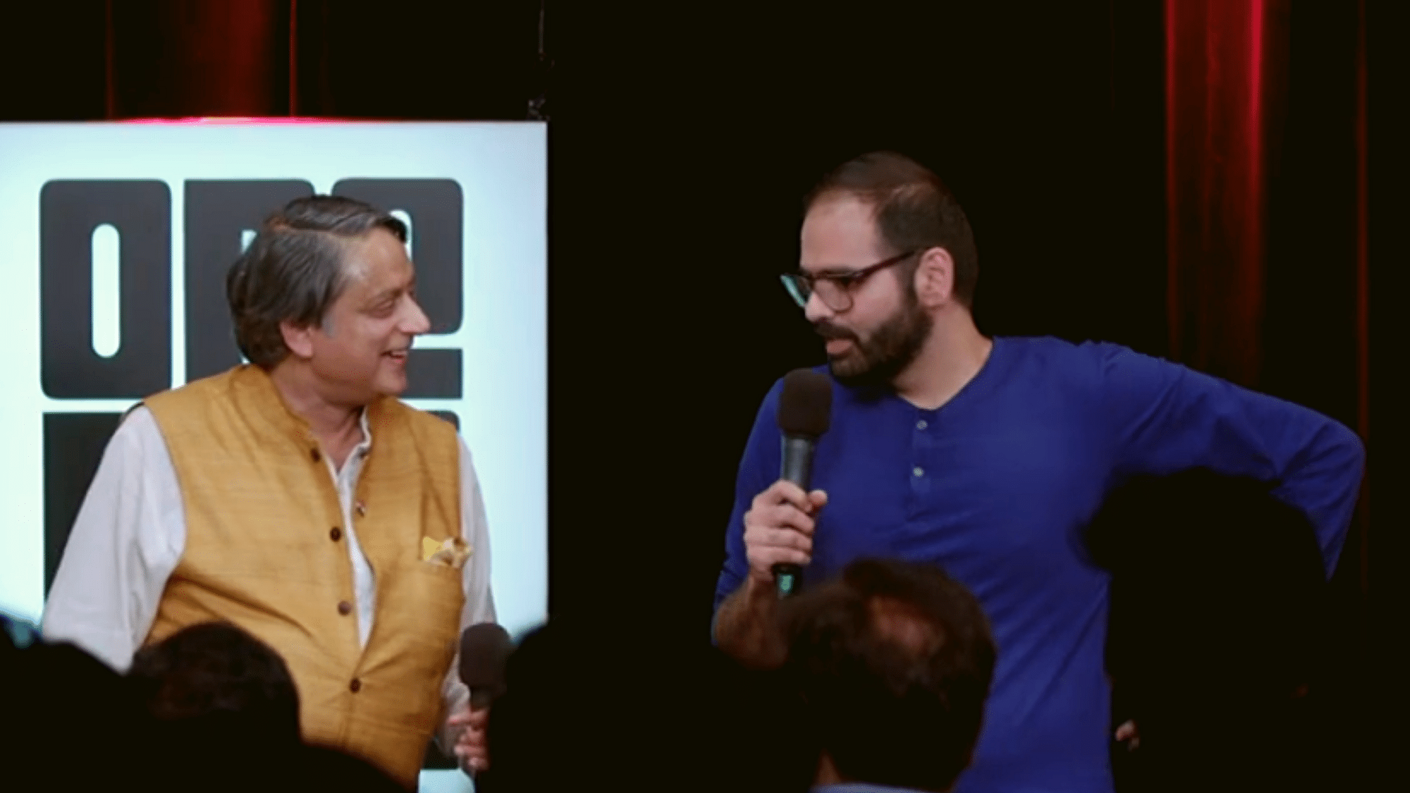 Tharoor’s comedy mentor for the show ‘One Mic Stand’ was troll-proclaimed “anti-national” and secret-Modi-fanboy-who-doesn’t-admit-it, Kunal Kamra.
