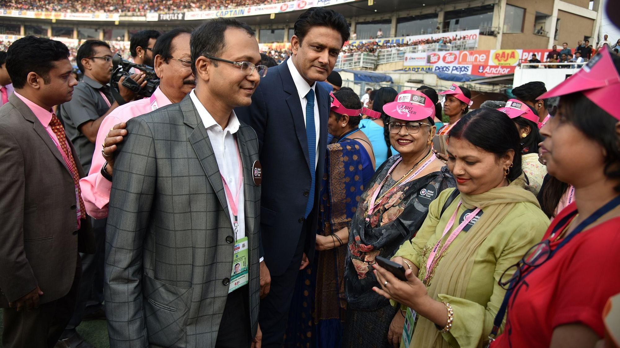 20 breast cancer survivors who have valiantly battled and endured this disease were felicitated by  Sourav Ganguly and Abhishek Dalmiya, secretary of CAB.