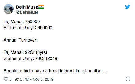 Statue of Unity Earned Thrice As Much As Taj Mahal? Claim Is False