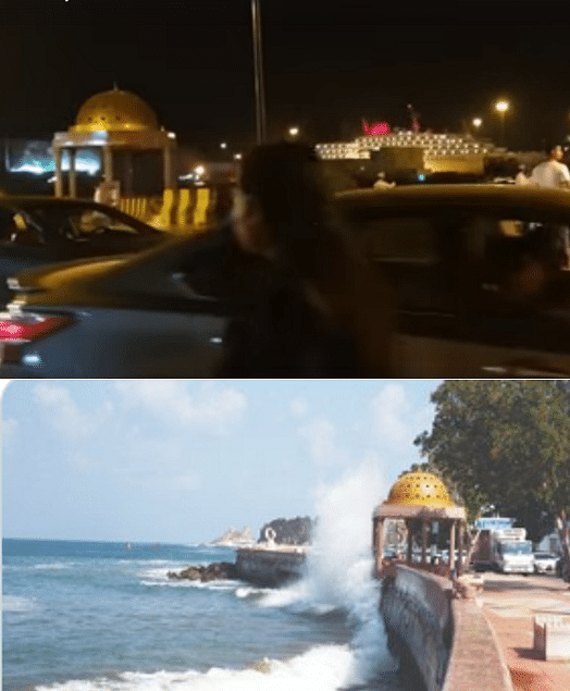 A number of videos are viral on social media, claiming to show high tide waves in Mumbai’s Marine Lines area. 