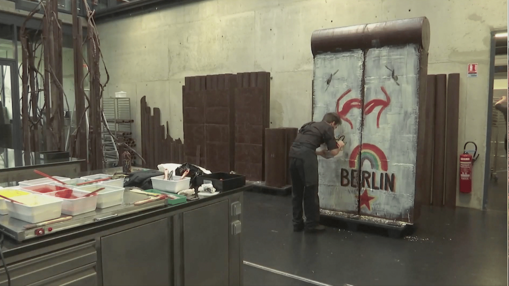 Chocolate replica of Berlin Wall