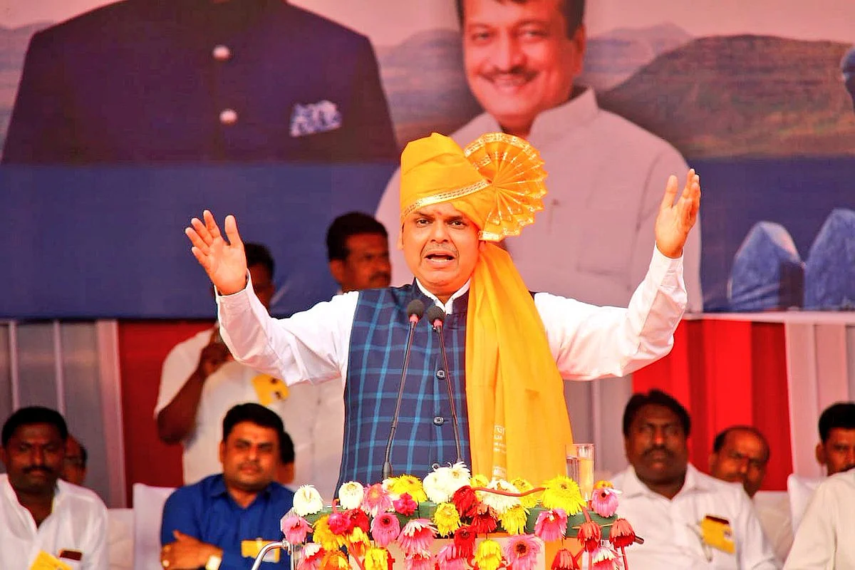Devendra Fadnavis at a rally