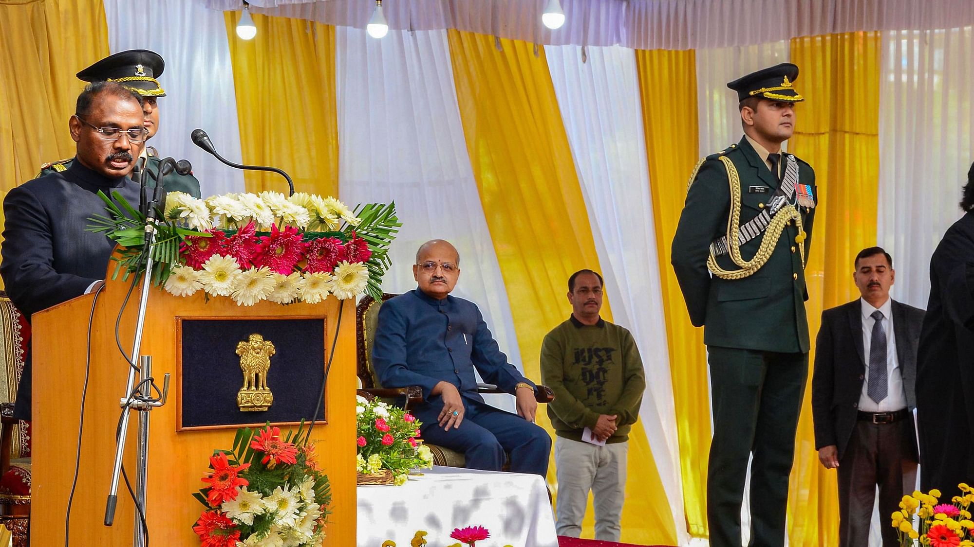Girish Chandra Murmu being sworn-in as the first Lt Governor of Union Territory of Jammu and Kashmir.