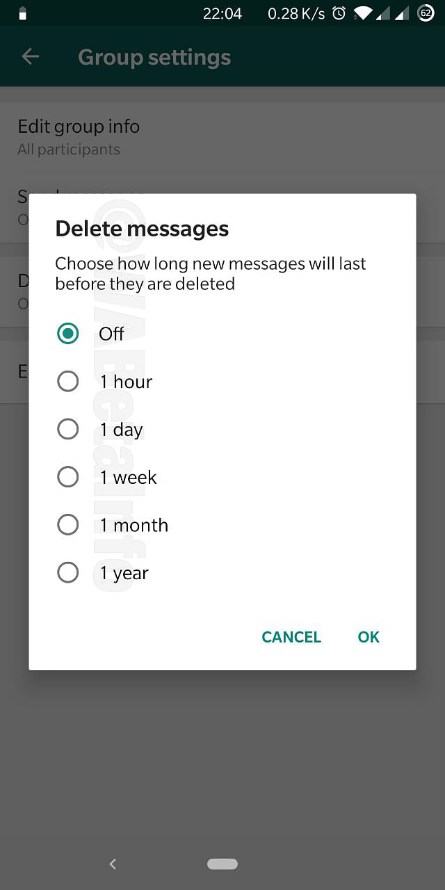 The Delete Messages feature is also available on other messaging apps like Telegram and Gmail.