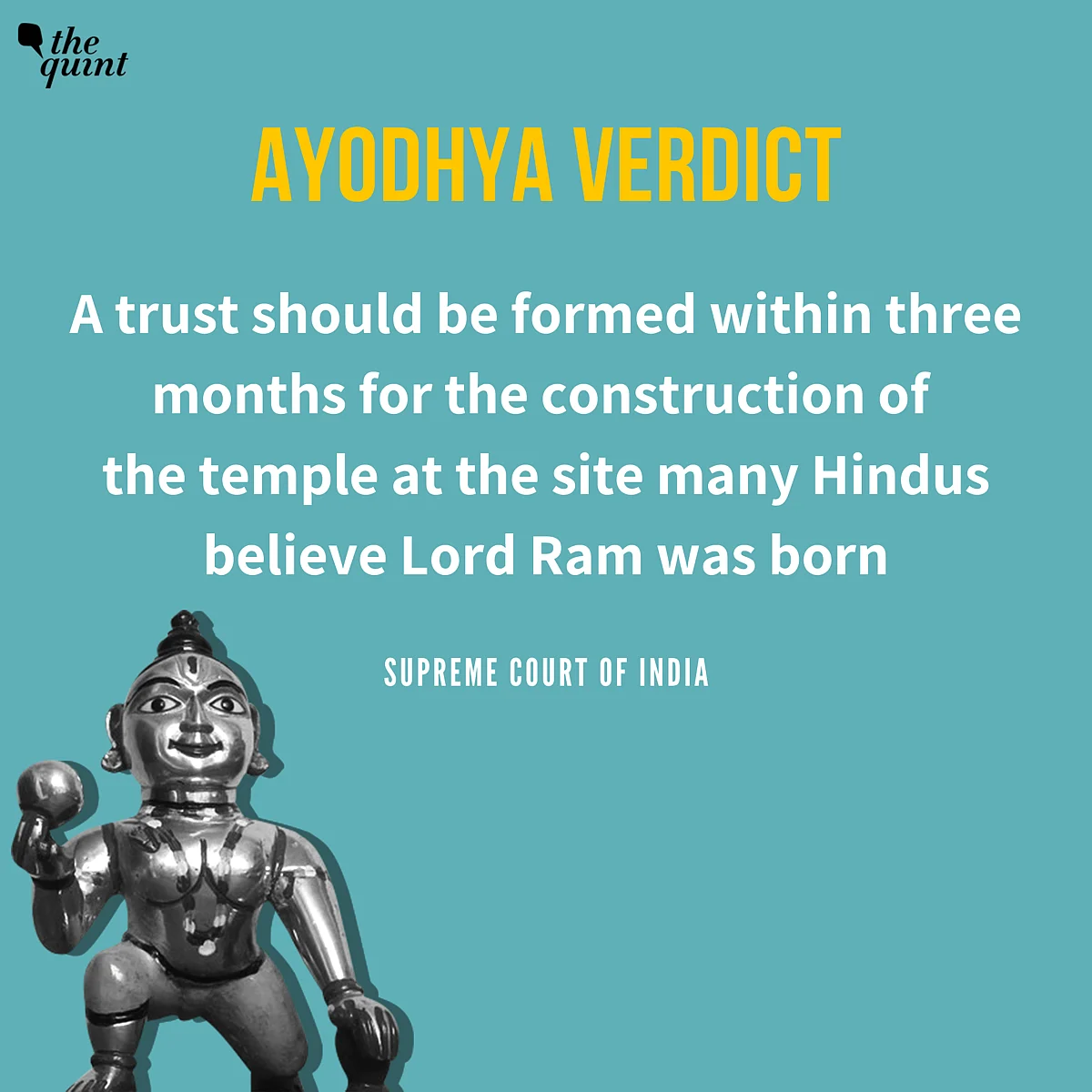 SC on Ayodhya: Disputed Land to Hindus, Alternate Site for Muslims