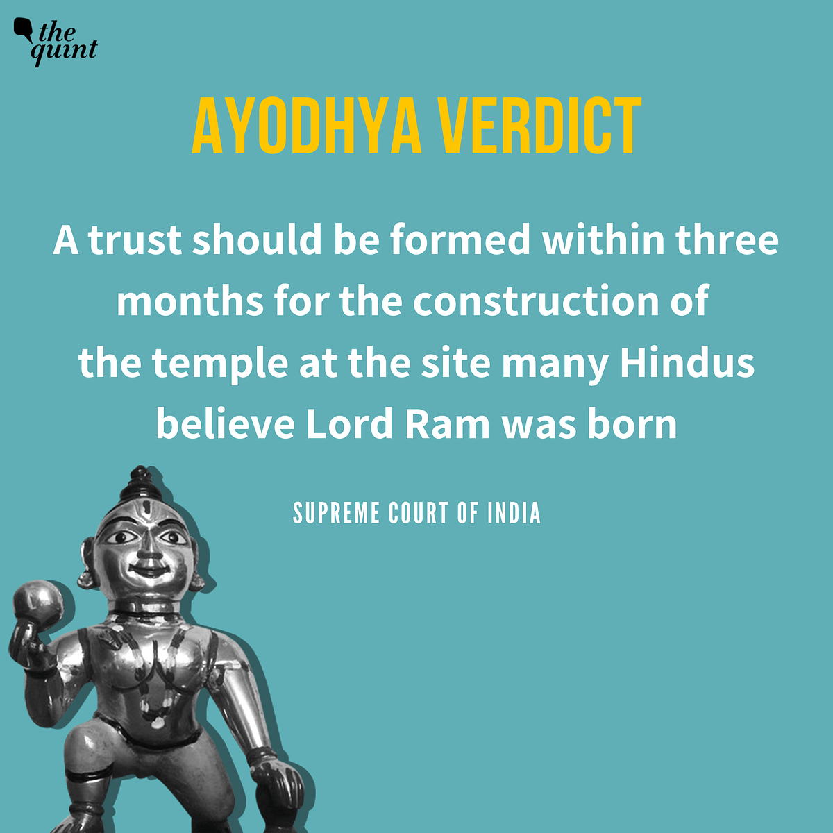 Here are the key highlights of the historic Supreme Court judgement on the Ayodhya land dispute. 
