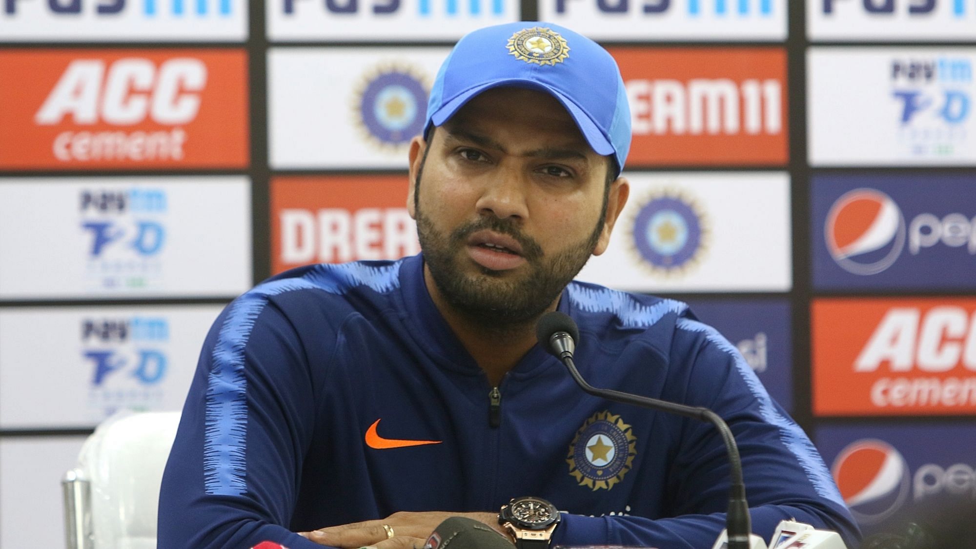 Rohit Sharma led the young Indian team to the field against Bangladesh.