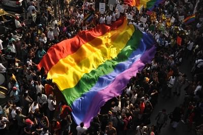 Mumbai: Members of the LGBT (Lesbian, Gay, Bisexual, and Transgender) participate in Queer Pride Parade in Mumbai on Feb. 2, 2019. (Photo: IANS)