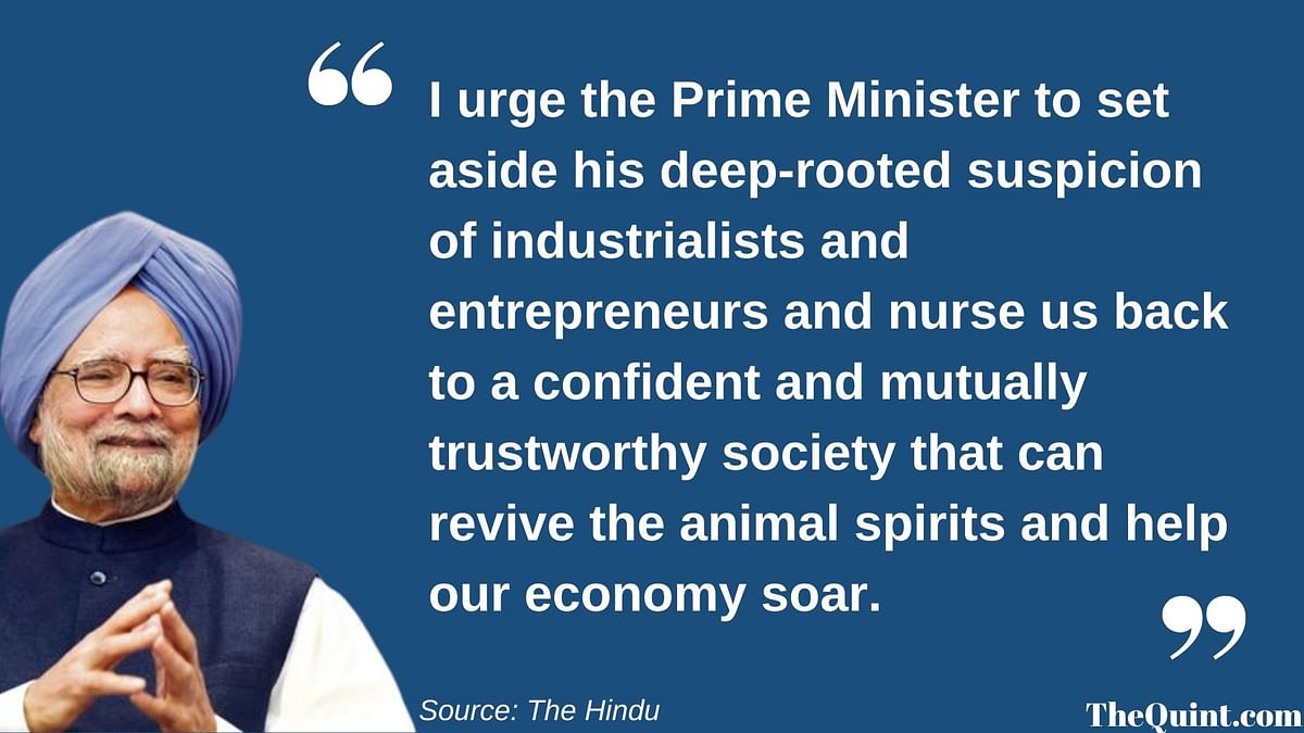In The Hindu, the former PM called for a boost in demand through fiscal policy & a revival of private investment.