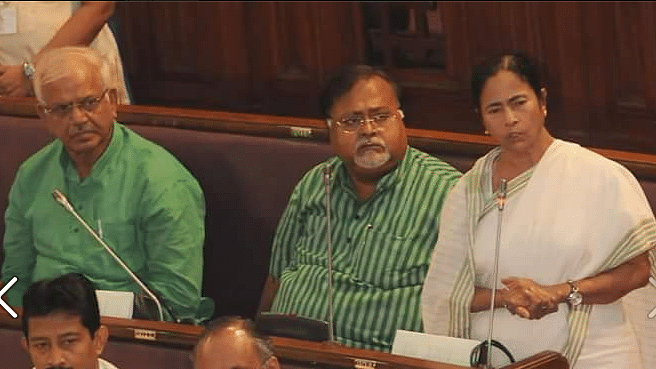 Sohandeb Chattopadhyay, (first from left) a senior TMC leader, on Tuesday night alleged that he was assaulted by supporters of Mala Roy following an altercation during the film festival.