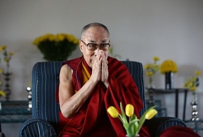 New Delhi: Tibetan spiritual leader the Dalai Lama during an interactive session in New Delhi on Sep 21, 2019. (Photo: Bidesh Manna/IANS)