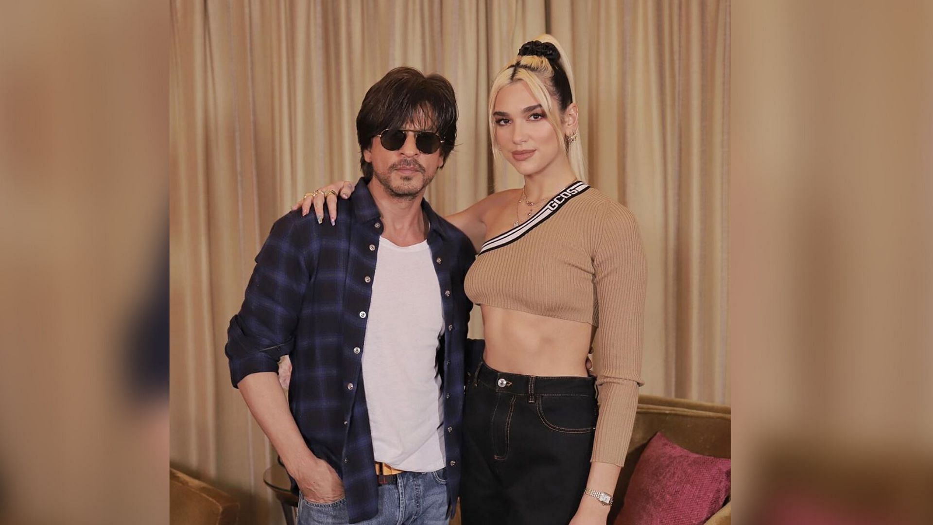 Shah Rukh Khan met Dua Lipa on Saturday.