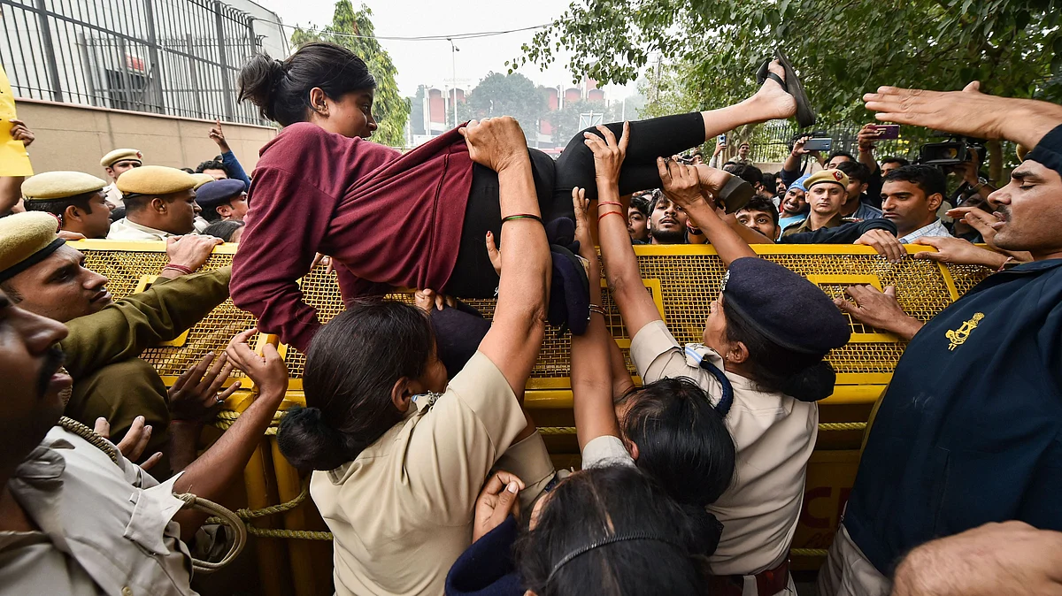 Protests at JNU over the hike in hostel fees. Image used for representation.