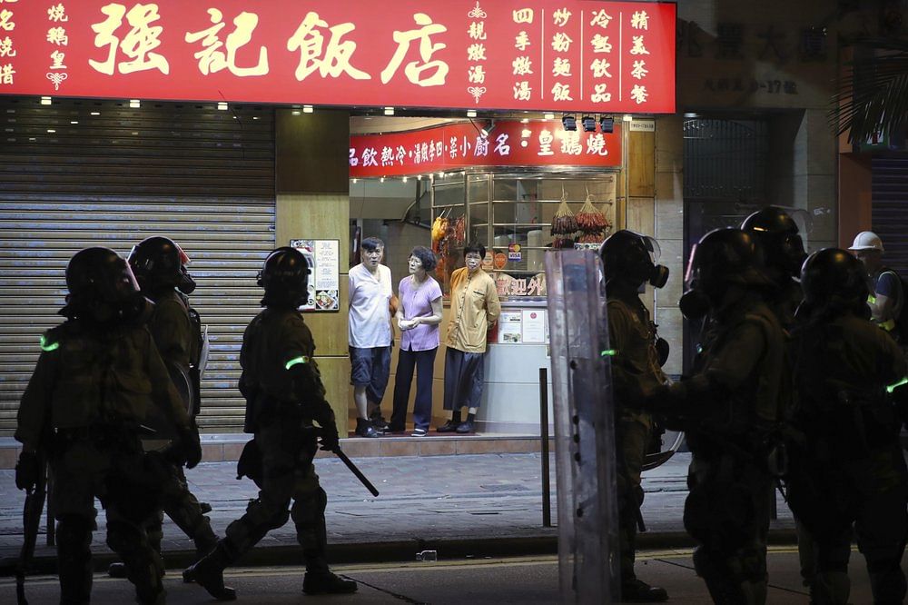 Over 200 people involved in violence, possession of weapons, damage to property and unlawful assemblies have been arrested said the Hong Kong police on Sunday.