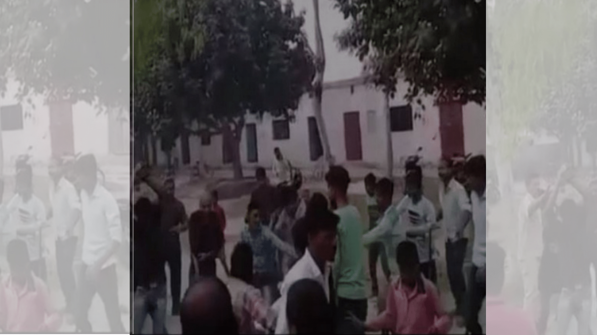 A teacher was thrashed by students and their guardians at Prayagraj